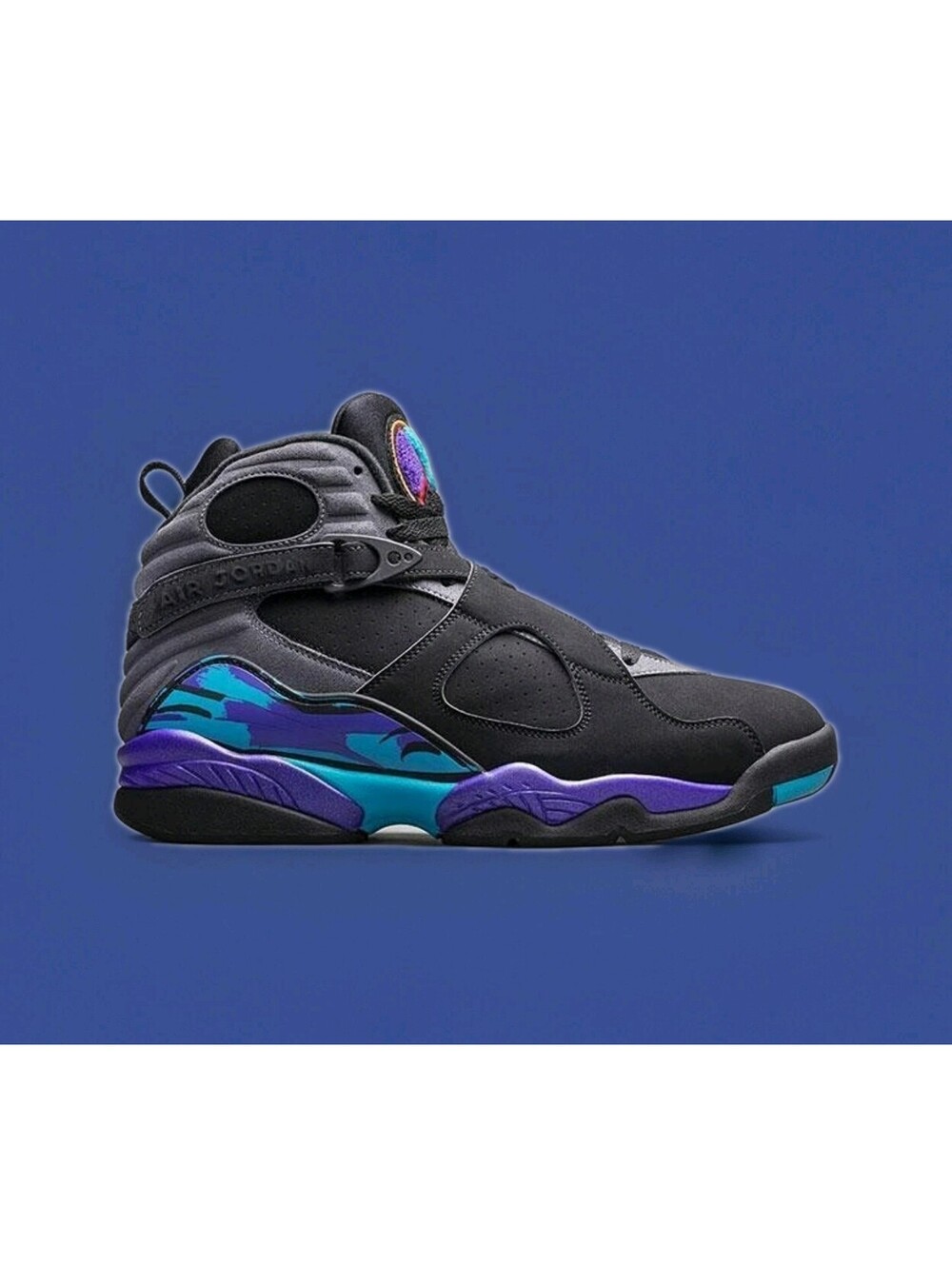 Nike Air Jordan 8 Retro Aqua Hi Basketball Shoe Men Youth 6 Women 8 Black 305368